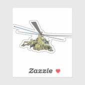 漫画のヘリコプター「後ろ」 シール (シート)