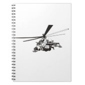 漫画のヘリコプター「後ろ」 ノートブック (正面)