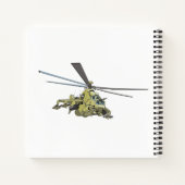 漫画のヘリコプター「後ろ」 ノートブック (裏面)