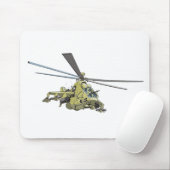 漫画のヘリコプター「後ろ」 マウスパッド (マウス)