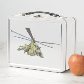 漫画のヘリコプター「後ろ」 メタルランチボックス (インサイチュ)