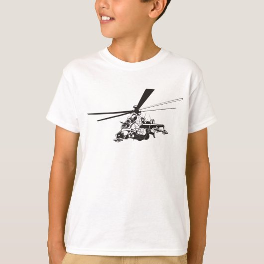 漫画のヘリコプター「後ろ」 Tシャツ (正面)
