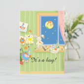 漫画のベビーシャワーカード 招待状 (スタンド正面)