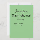 漫画のベビーシャワーカード 招待状 (裏面)