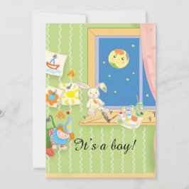 漫画のベビーシャワーカード 招待状