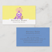 漫画のベビー&ベア,ベビーシッター,デイケア,子供部屋 名刺 (正面/裏面)