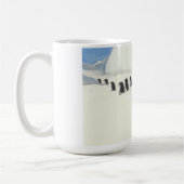 漫画のペおもしろいンギン踊り。 コーヒーマグカップ (左)