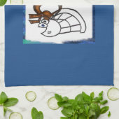 漫画のペンキの馬の台所タオル キッチンタオル (折り畳み)