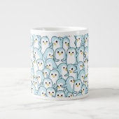 漫画のペンギンがたくさん ジャンボコーヒーマグカップ (正面)