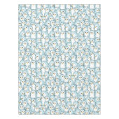 漫画のペンギンがたくさん テーブルクロス (正面)