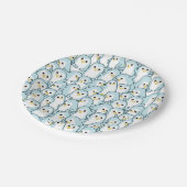 漫画のペンギンがたくさん ペーパープレート (アングル)