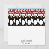 漫画のペンギンの群集のフェスティバルのパーティの招待状 招待状 (裏面)