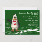 漫画のペンギンサンタクリスマスパーティー 招待状 (裏面)