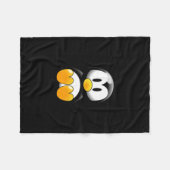 漫画のペンギン フリースブランケット (正面(横))