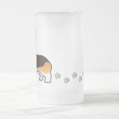漫画のペンブロークのウェルシュコーギー フロストグラスビールジョッキ (中央)