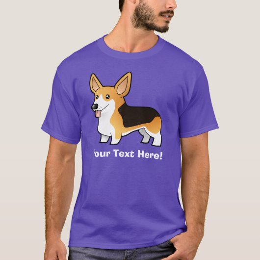 漫画のペンブロークのウェルシュコーギー Tシャツ (正面)