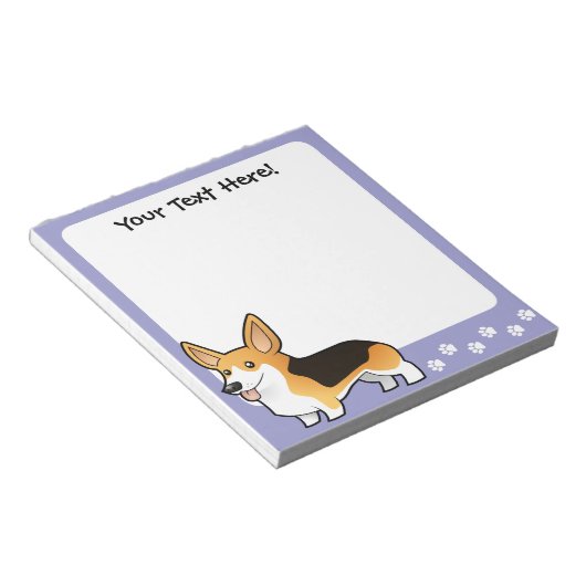 漫画のペンブロークウェルシュコーギー ノートパッド (アングル)