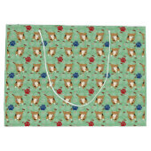 漫画のペンブロークウェルシュコーギー ラージペーパーバッグ (裏面)