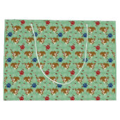 漫画のペンブロークウェルシュコーギー ラージペーパーバッグ (裏面)