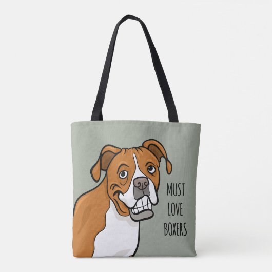 "漫画のボクサー犬はボクサー"の愛さなければなりません トートバッグ (裏面)