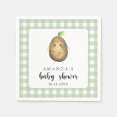 漫画のポテトベイビーシャワー スタンダードカクテルナプキン (正面)