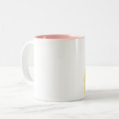 漫画のポニーと花のマグカップ ツートーンマグカップ (正面左)