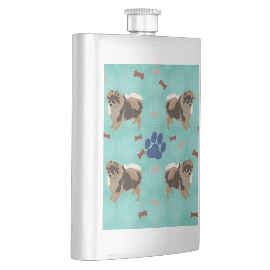 漫画のポメラニア犬 フラスク (右)