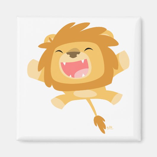 漫画のポン引きライオンの磁石 マグネット (正面)