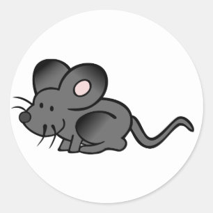 漫画のマウスのステッカー ラウンドシール