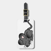 漫画のマウスの荷物のラベル ラゲッジタグ (正面縦)