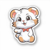 漫画のマウスイラストレーション シール (正面)