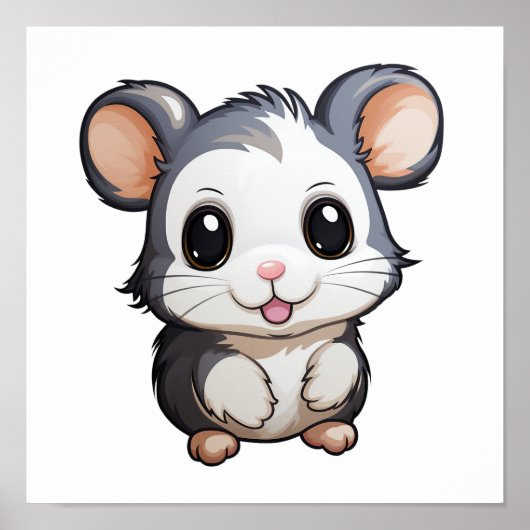 漫画のマウスイラストレーション ポスター (正面)