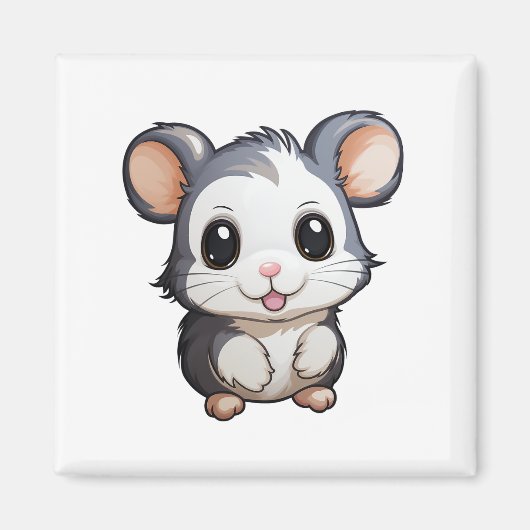 漫画のマウスイラストレーション マグネット (正面)