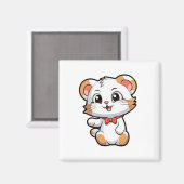 漫画のマウスイラストレーション マグネット (正面/裏面)