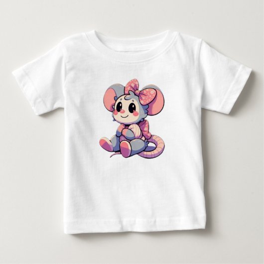 漫画のマウス ベビーTシャツ (正面)