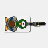 漫画のマガモのアヒルの荷物のラベル ラゲッジタグ (正面横)