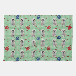 漫画のマルチーズ キッチンタオル