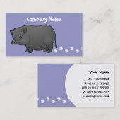 漫画のミニチュアのブタ 名刺 (正面/裏面)