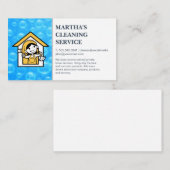 漫画のメイドクリーニング | 青いシャボン玉 名刺 (正面/裏面)