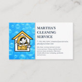 漫画のメイドクリーニング | 青いシャボン玉 名刺 (正面)