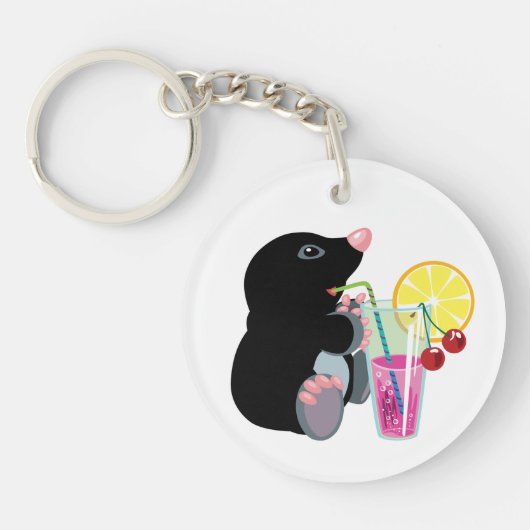 漫画のモグラを飲むカクテル キーホルダー (正面)