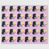 漫画のモグラを飲むカクテル ラッピングペーパー (フラット)