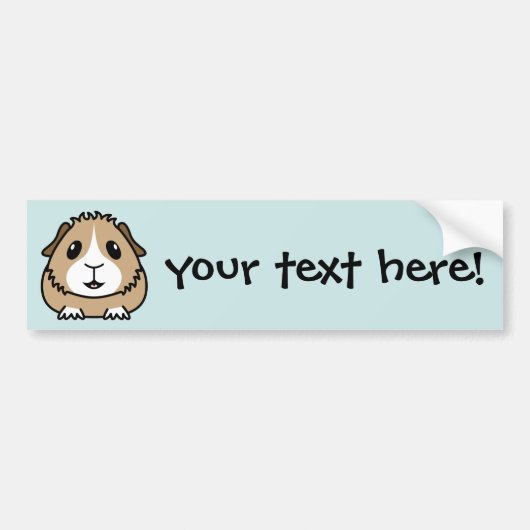 漫画のモルモット車のバンパーステッカー バンパーステッカー (正面)