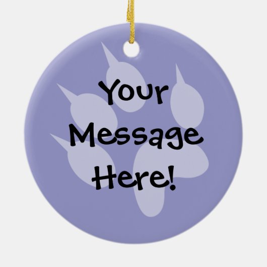 漫画のモルモット(あなた自身のメッセージを加えて下さい) セラミックオーナメント (裏面)