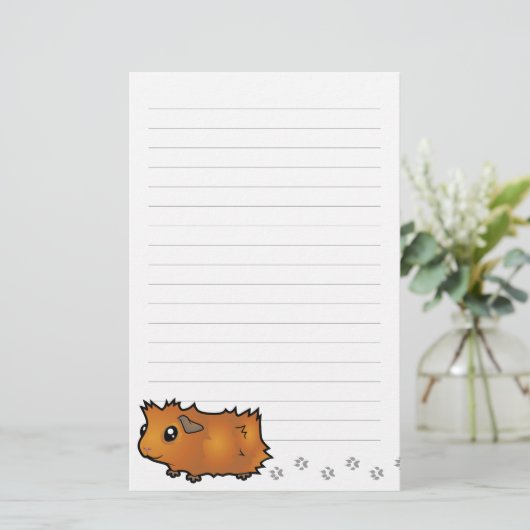 漫画のモルモット(だらしない) 便箋 (スタンド正面)