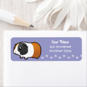 漫画のモルモット（なめらかな髪） ラベル (インサイチュ)