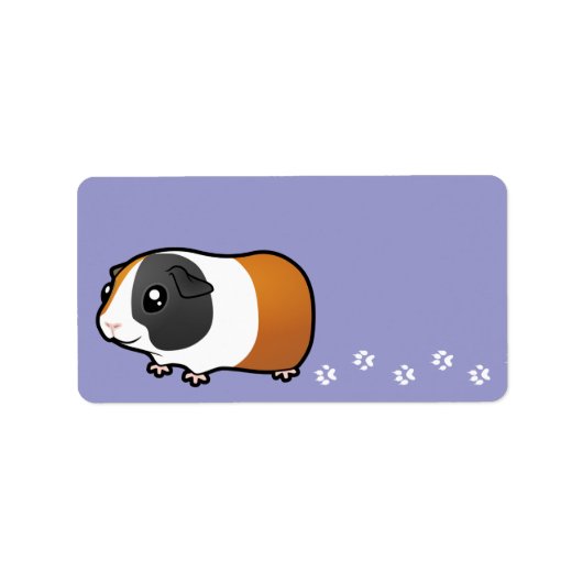 漫画のモルモット（なめらかな髪） ラベル (正面)