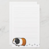 漫画のモルモット(滑らかな毛) 便箋 (正面/裏面)