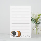 漫画のモルモット(滑らかな毛) 便箋 (スタンド正面)