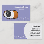 漫画のモルモット(滑らかな毛) 名刺 (正面/裏面)